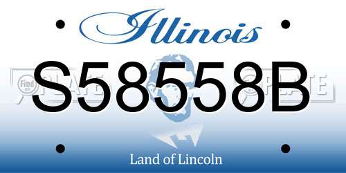 S58558B Illinois License Plate