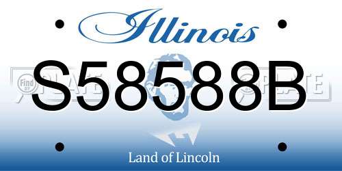 S58588B Illinois License Plate