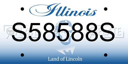 S58588S Illinois License Plate