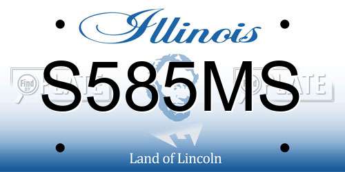 S585MS Illinois License Plate