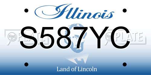 S587YC Illinois License Plate