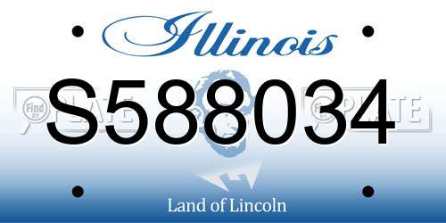 S588034 Illinois License Plate