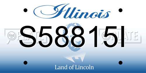 S58815I Illinois License Plate