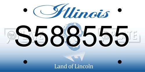 S588555 Illinois License Plate