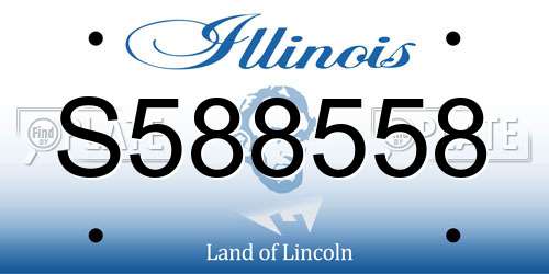 S588558 Illinois License Plate