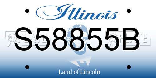 S58855B Illinois License Plate