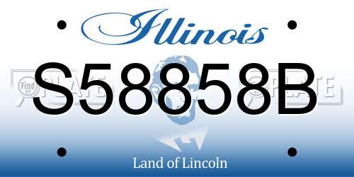 S58858B Illinois License Plate