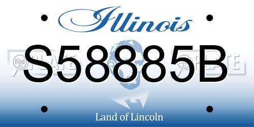 S58885B Illinois License Plate
