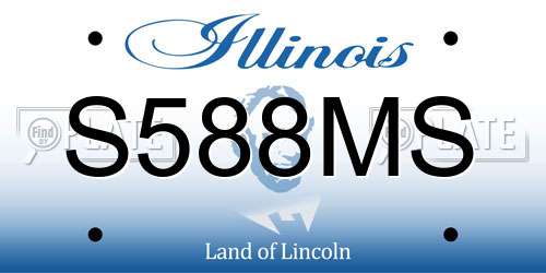 S588MS Illinois License Plate