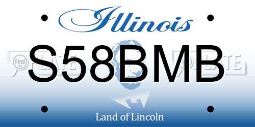 S58BMB Illinois License Plate