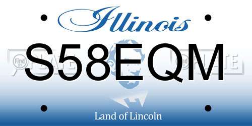 S58EQM Illinois License Plate