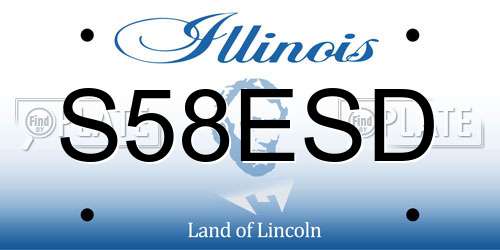 S58ESD Illinois License Plate