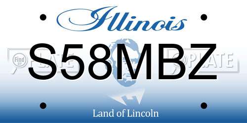 S58MBZ Illinois License Plate