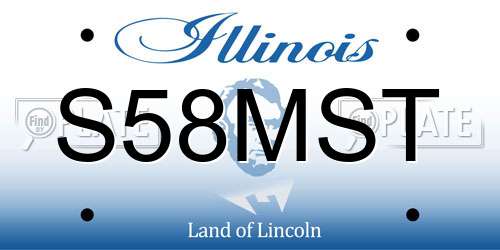 S58MST Illinois License Plate