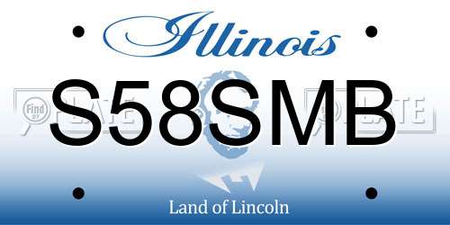 S58SMB Illinois License Plate