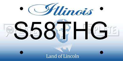 S58THG Illinois License Plate