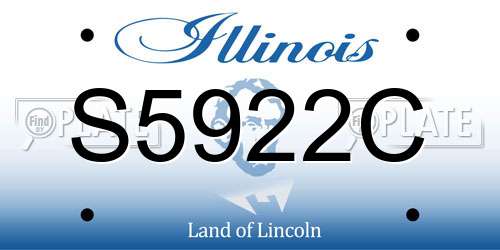 S5922C Illinois License Plate