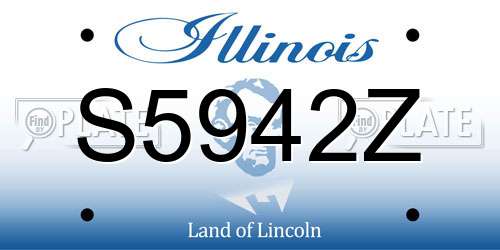 S5942Z Illinois License Plate