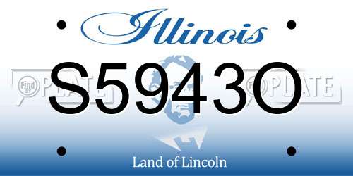 S5943O Illinois License Plate