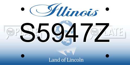 S5947Z Illinois License Plate