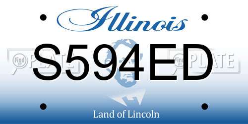 S594ED Illinois License Plate