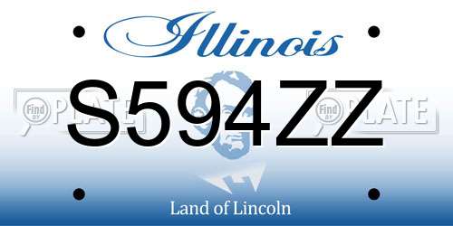 S594ZZ Illinois License Plate
