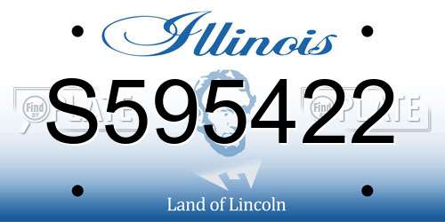 S595422 Illinois License Plate