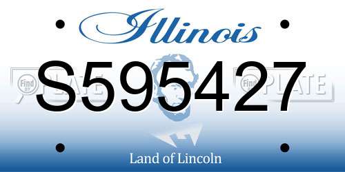 S595427 Illinois License Plate