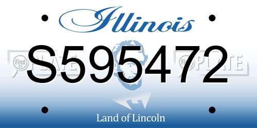 S595472 Illinois License Plate