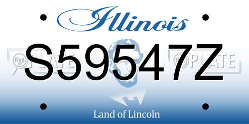 S59547Z Illinois License Plate