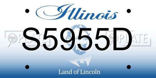 S5955D Illinois License Plate