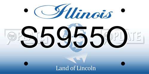 S5955O Illinois License Plate