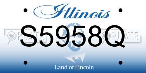 S5958Q Illinois License Plate