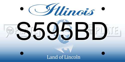 S595BD Illinois License Plate
