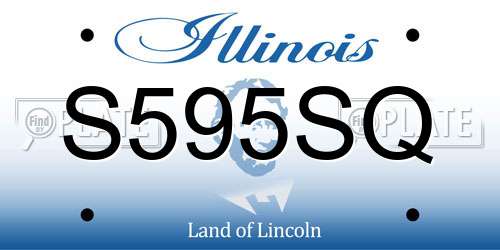 S595SQ Illinois License Plate