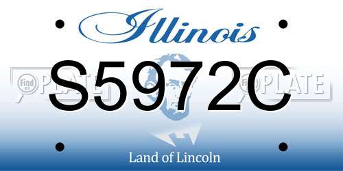 S5972C Illinois License Plate