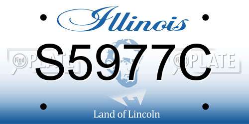 S5977C Illinois License Plate