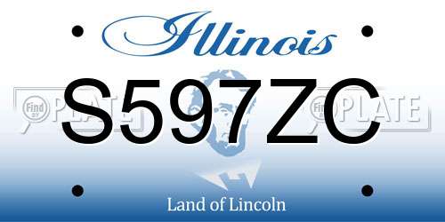 S597ZC Illinois License Plate
