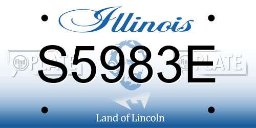 S5983E Illinois License Plate