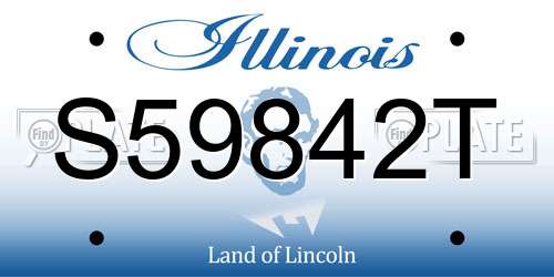 S59842T Illinois License Plate