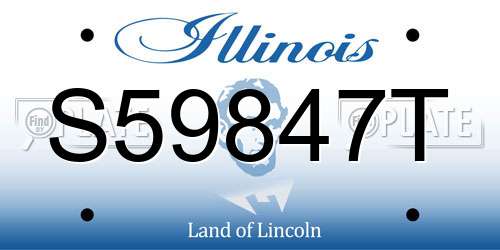 S59847T Illinois License Plate