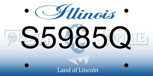 S5985Q Illinois License Plate