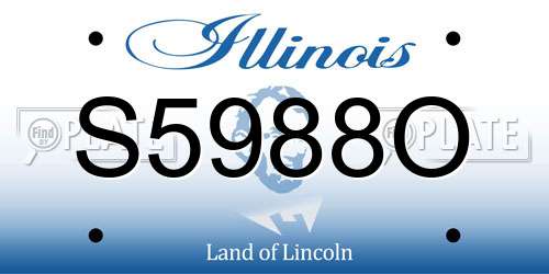 S5988O Illinois License Plate