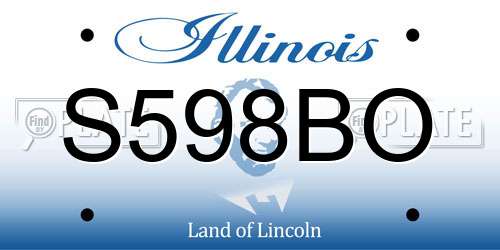 S598BO Illinois License Plate