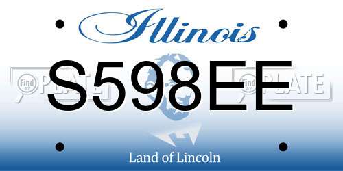 S598EE Illinois License Plate