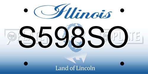 S598SO Illinois License Plate