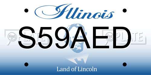 S59AED Illinois License Plate