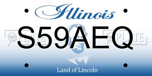 S59AEQ Illinois License Plate