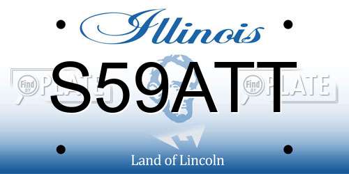 S59ATT Illinois License Plate