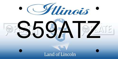S59ATZ Illinois License Plate